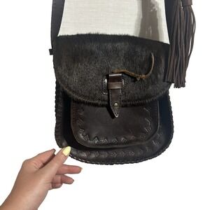 Patricia Nash Black and Brown Satchel